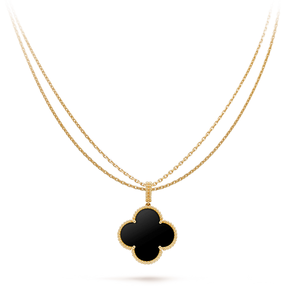CLOVER PINK GOLD NECKLACE