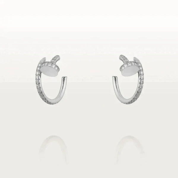 JUSTE EARRINGS 12.75MM SILVER DIAMOND