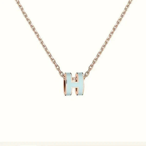 POP H LIGHT BLUE NECKLACE